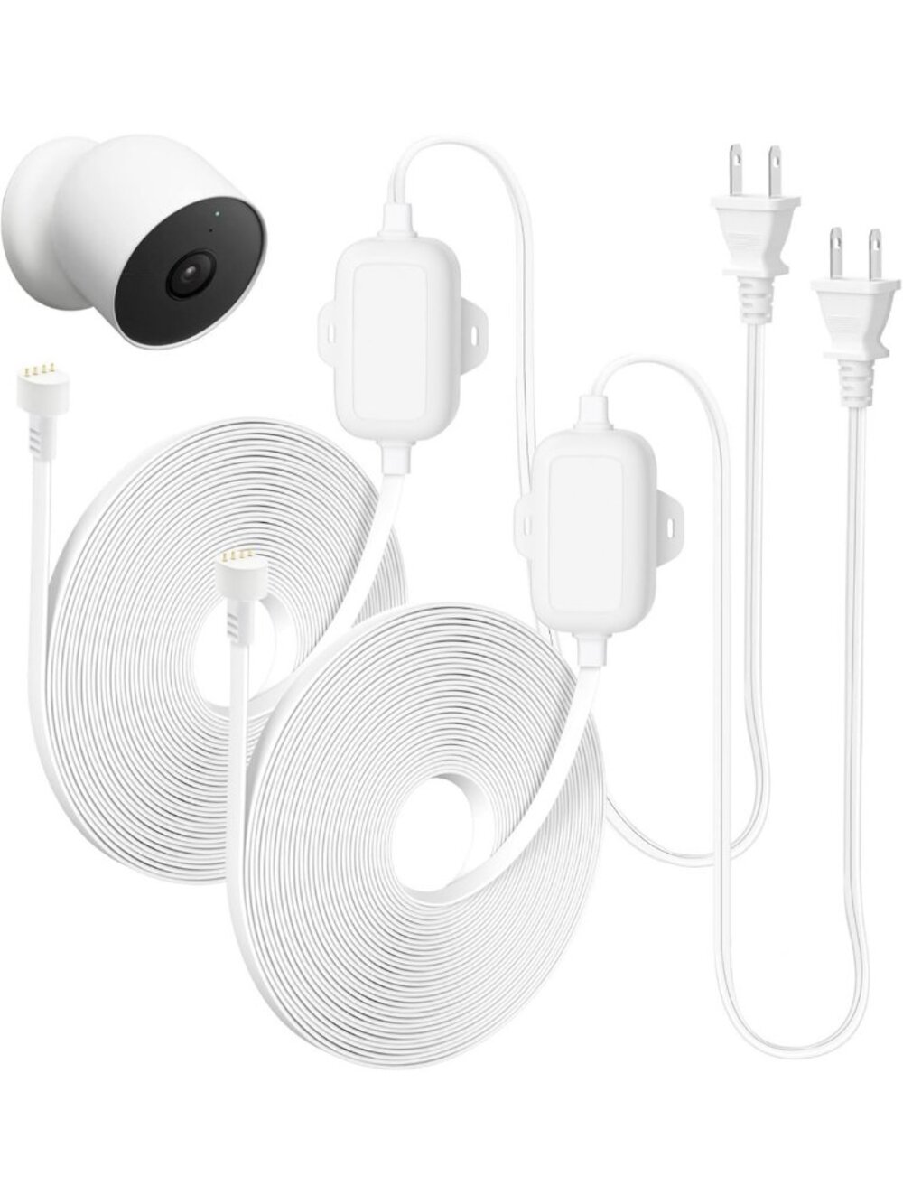30ft Weatherproof Power Cord for Nest Cam - Indoor/Outdoor Charging Cable